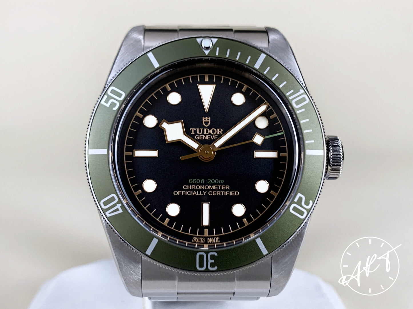 Tudor Black Bay Green Black Dial SS Harrods Ltd Diver Watch 79230G BP