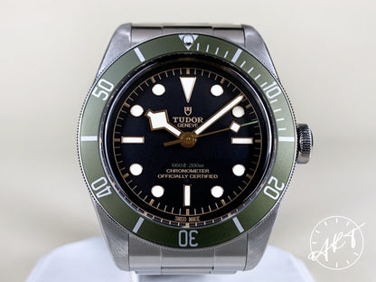 Tudor Black Bay Green Black Dial SS Harrods Ltd Diver Watch 79230G BP