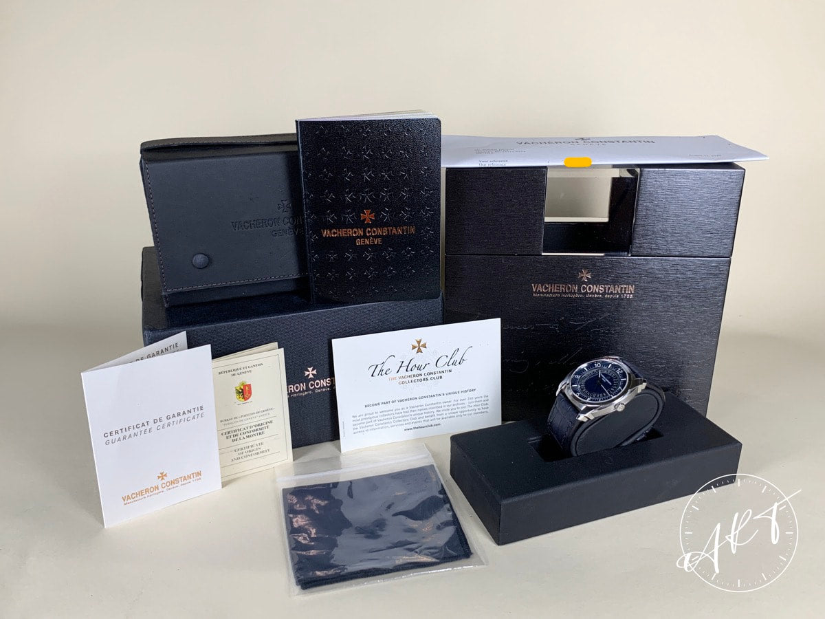 Vacheron Constantin Quai De L'lle Date Blue Dial SS Auto Watch 4500S w/ B&P