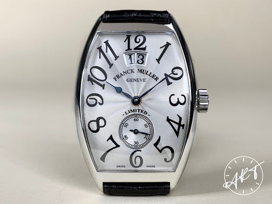 Franck Muller Cintrée Curvex Big Date White Dial SS Ltd Watch 2851 S6 w/ Box