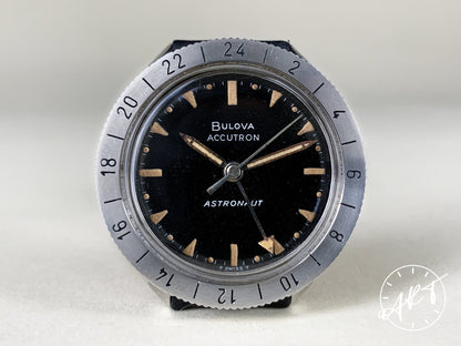 1967 Accutron Astronaut 214 Black Dial GORGEOUS PATINA SS Tuning Fork Watch