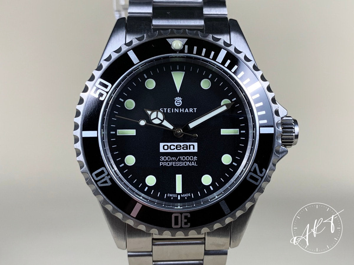 NEW Steinhart Ocean One Vintage Black Dial “Comex” SS Auto SE Diver Watch w/ B&P