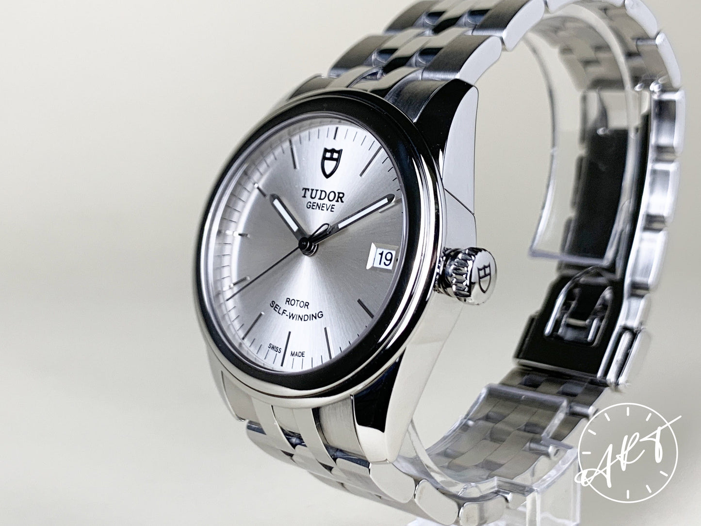 Tudor Glamour Silver Dial Stainless Steel Automatic Watch 55000 in FULL SET