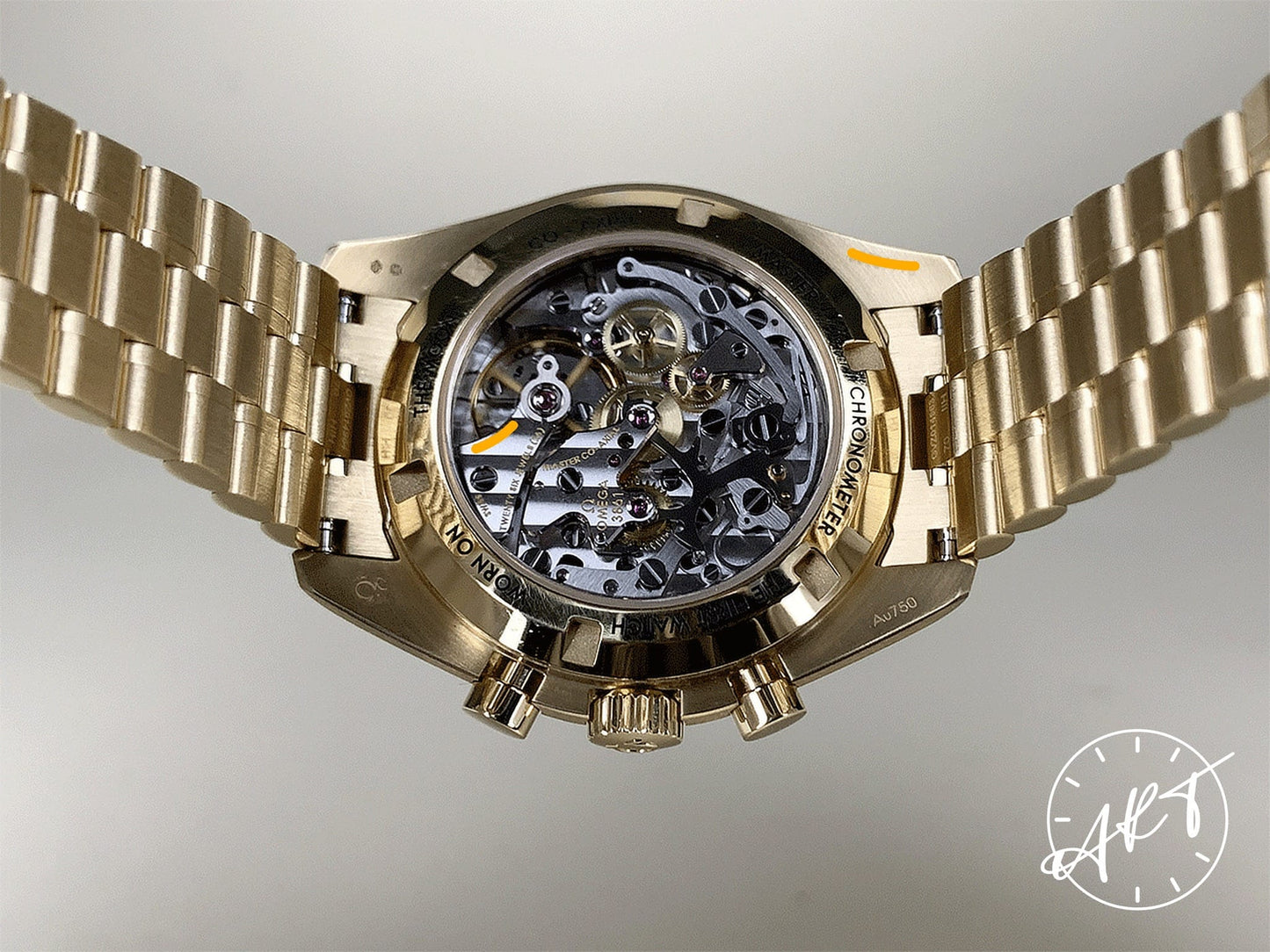 Omega Speedmaster Professional Chrono Green Dial Moonshine Gold Manual Watch BP