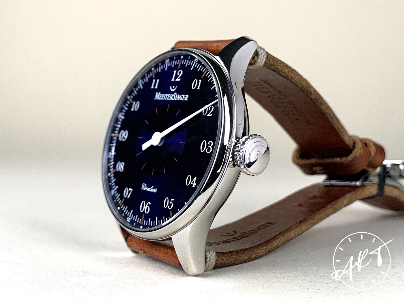 MeisterSinger Circularis Blue Dial Stainless Steel Manual Watch CC108 w/ B&P