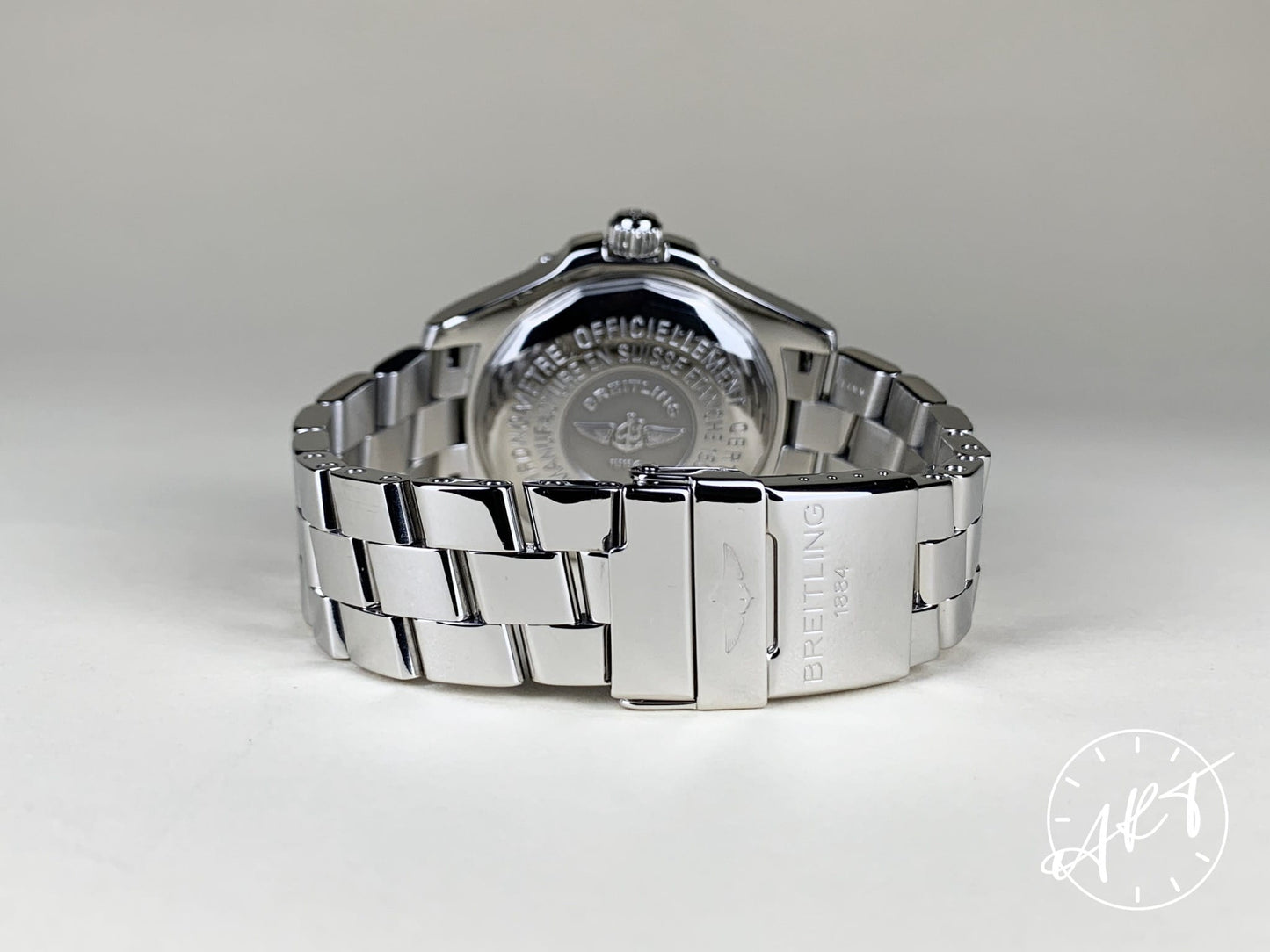 Breitling SuperOcean Black Dial SS Auto Diver Watch A17360 w/ Paper & Manual
