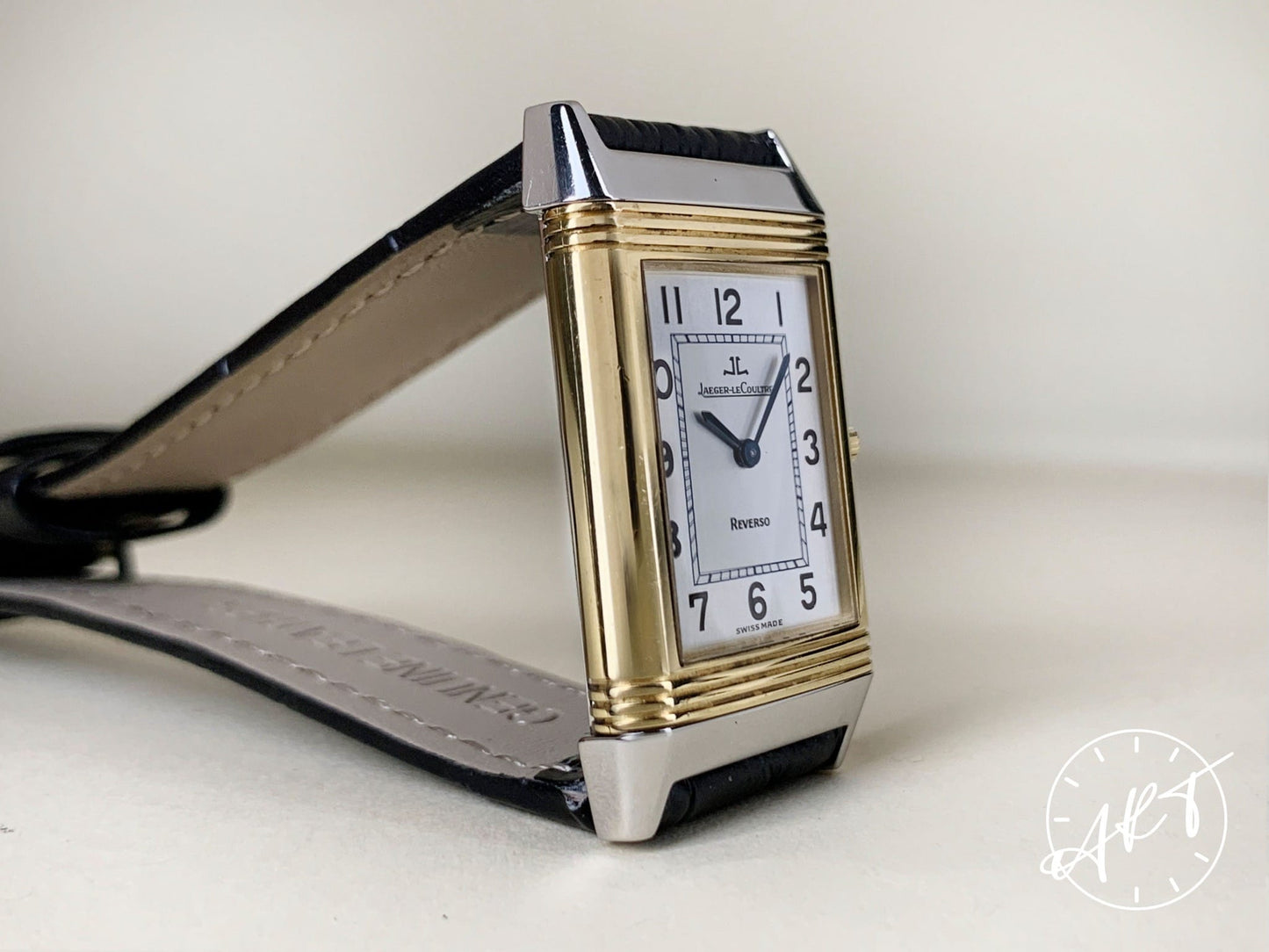 Jaeger-LeCoultre Reverso Classique Silver Dial 18K Gold & SS Watch 250.5.86 w/Box