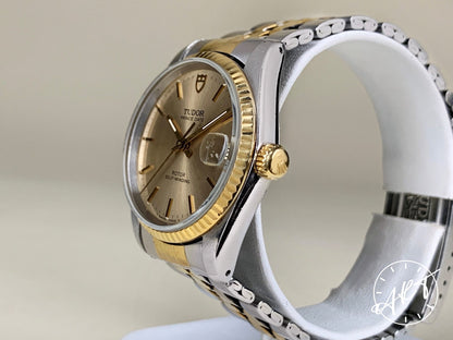 1997 Tudor Prince Date Gold Dial Two-Tone 18K Gold & SS Auto Ladies Watch 72033