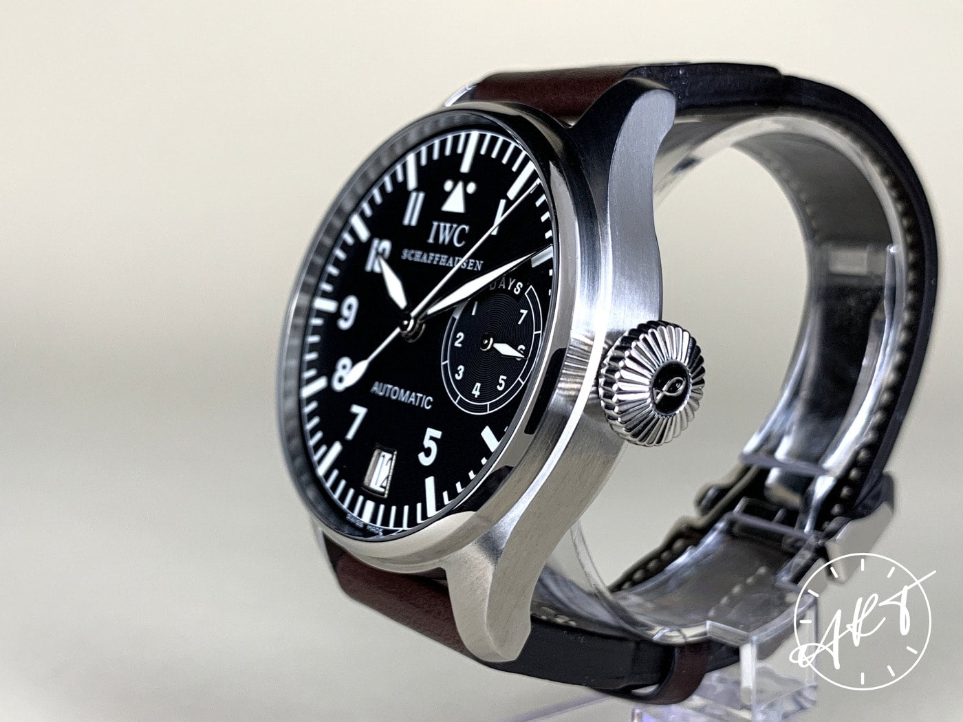 IWC Big Pilot 7 Days Black Dial SS Watch IW500201 w/ Papers *First Generation*