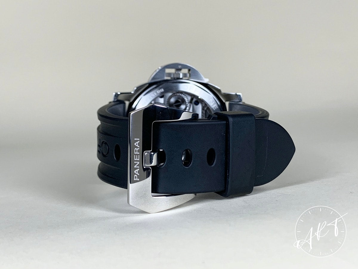 2012 Panerai PAM 112 Luminor Base Black Dial SS Manual Diver Watch PAM00112 BP