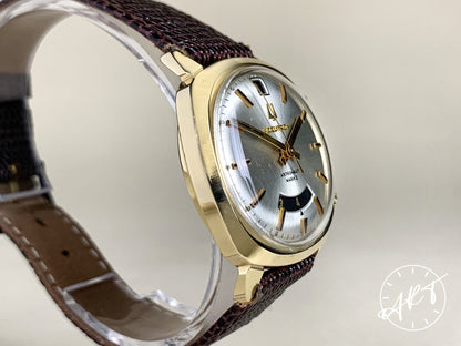 1972 Accutron Astronaut Silver Dial Gold Filled & SS Tuning Fork Mark II Watch BP