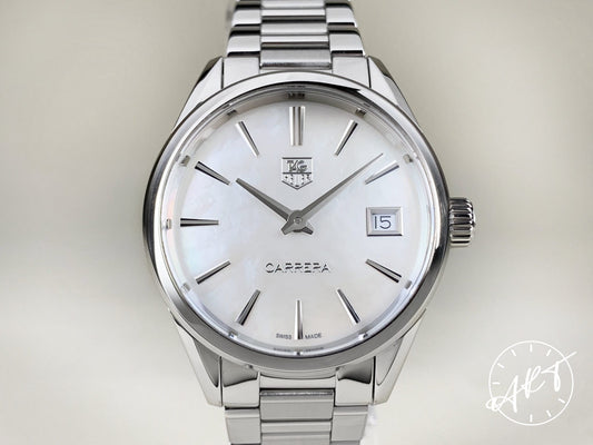 Tag Heuer Carrera Mother of Pearl Dial SS Quartz Ladies Watch WAR1311 w/ B&P