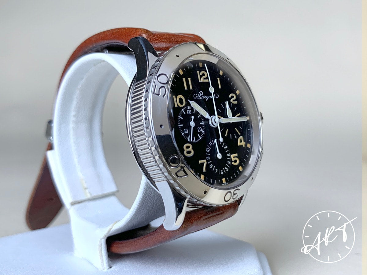 Breguet Type XX Aeronavale Black Dial Gorgeous Patina SS Pilot Watch 3800 BP