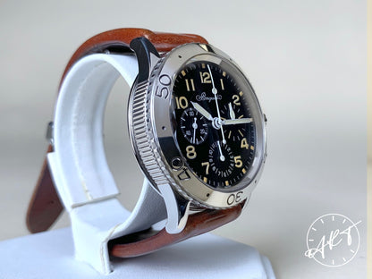 Breguet Type XX Aeronavale Black Dial Gorgeous Patina SS Pilot Watch 3800 BP