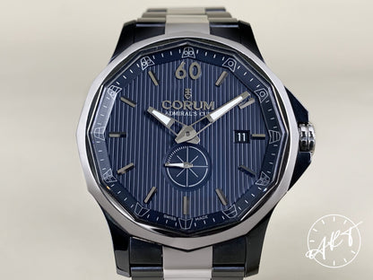 Corum Admiral's Cup Legend 42 Blue Dial Black PVD 300 Pcs Ltd Watch w/Box