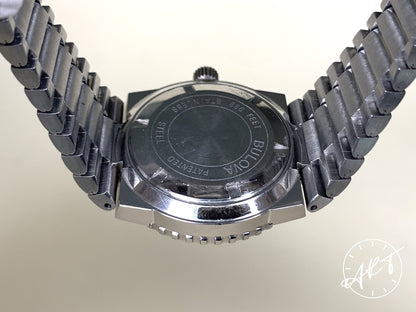 Vintage Accutron Snorkel Black & Orange Bezel Black Dial Tuning Fork Euro Edition Watch