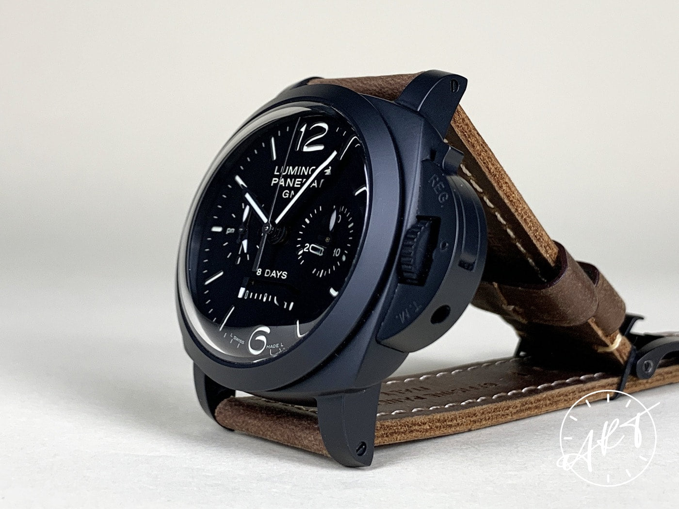 Panerai PAM 317 Luminor 1950 8 Days Monopoussoir GMT Watch PAM00317 BP