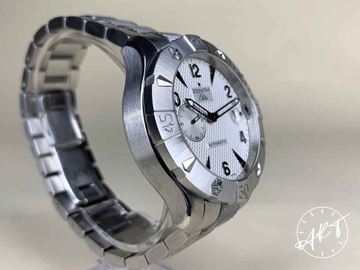 Zenith Defy Classic Elite HMS Silver Dial Stainless Steel Auto Watch in FULL SET