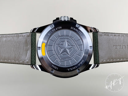 NEW Seagull Army One Green Dial “Type 54 Pistol” SS Auto SE Watch 811.93.6106 BP