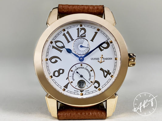Ulysse Nardin Ulysse 1 Silver Dial 18K Rose Gold Automatic Watch 276-88 w/ B&P