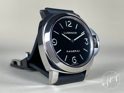 2012 Panerai PAM 112 Luminor Base Black Dial SS Manual Diver Watch PAM00112 BP