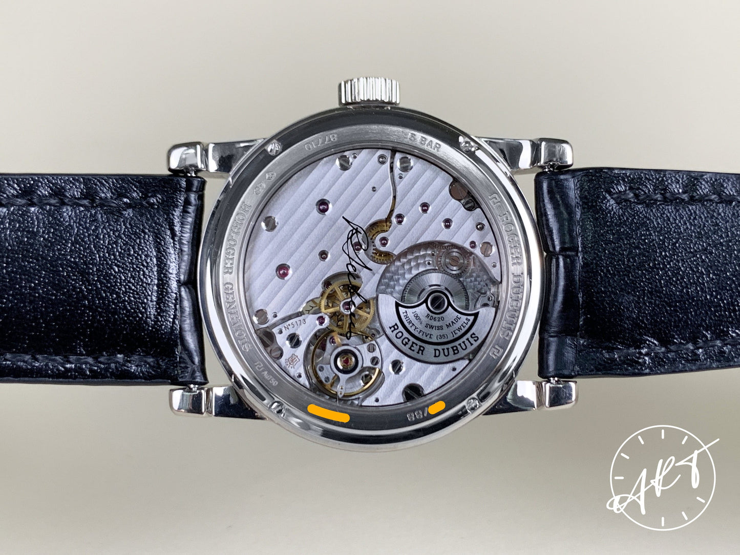 Roger Dubuis Hommage Blue Dial 18K WG Auto 88 Pcs Ltd Ed Watch DBHO0584 w/ B&P