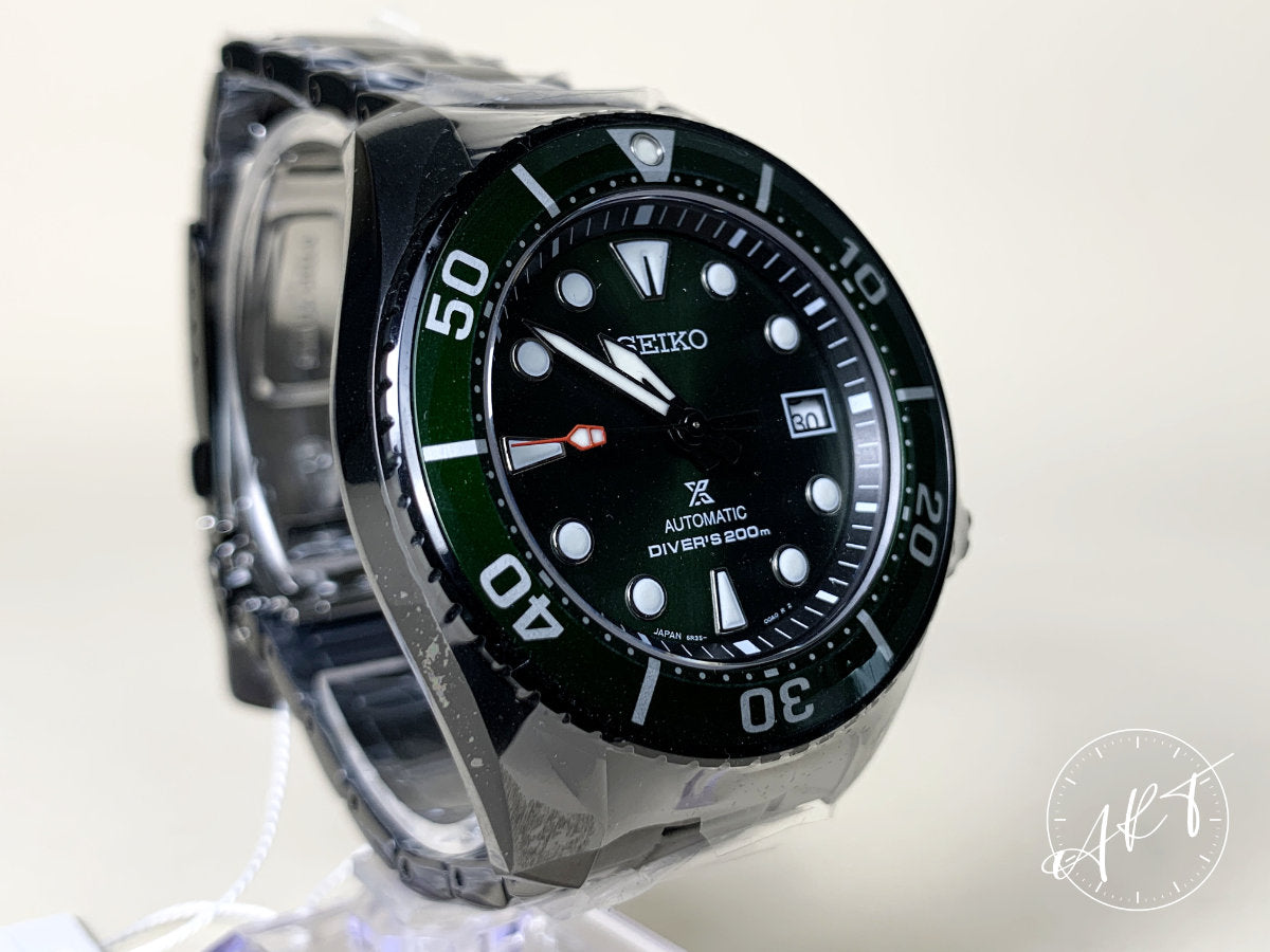 NEW Seiko Prospex Sumo Green Dial PVD SS Auto Taiwan Ltd Diver Watch SPB195J1 BP