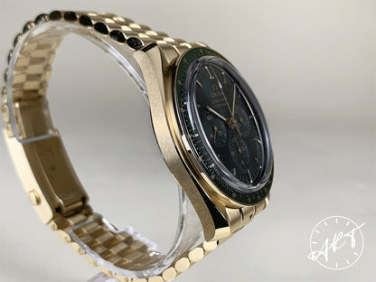 Omega Speedmaster Professional Chrono Green Dial Moonshine Gold Manual Watch BP