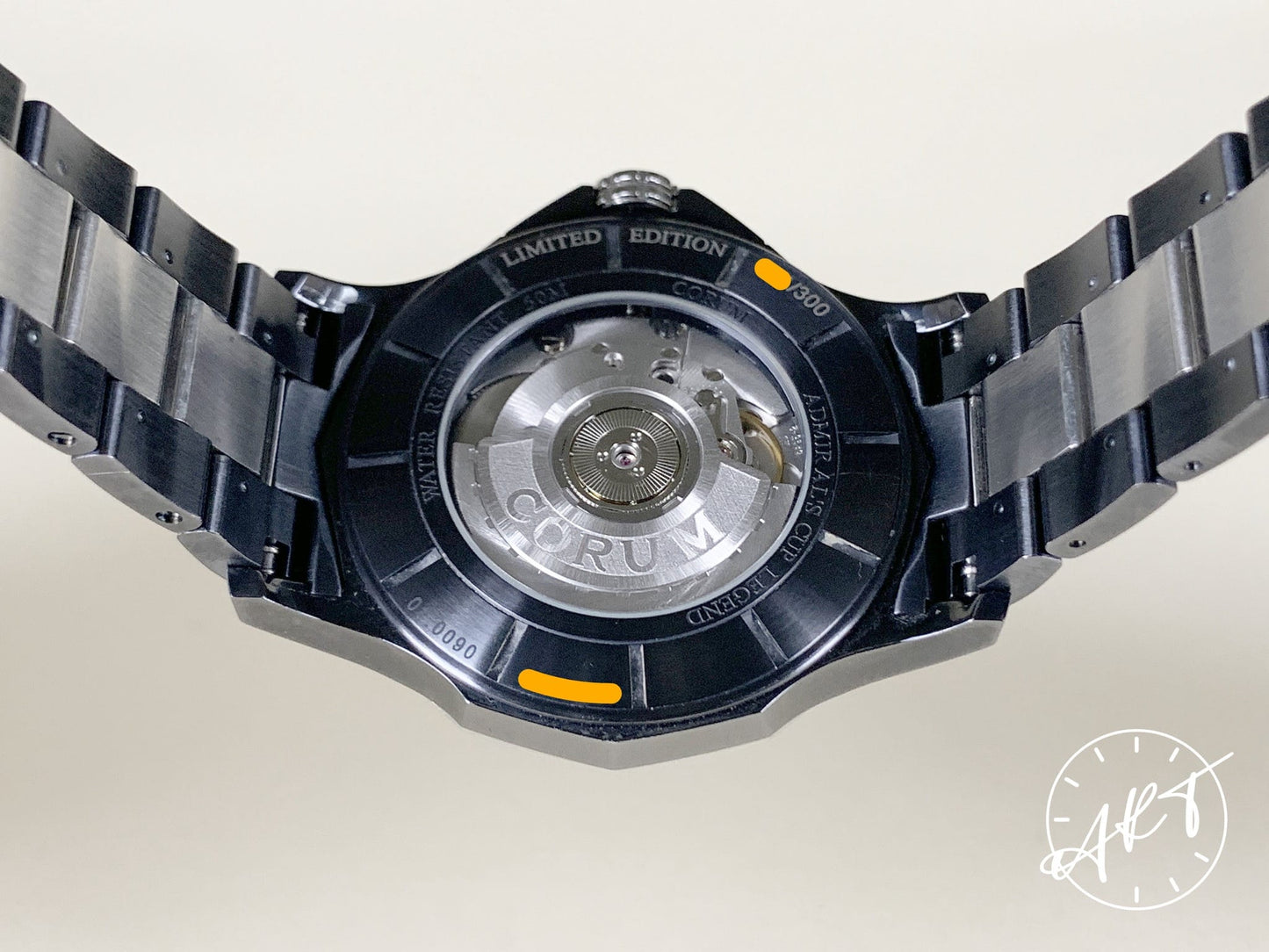 Corum Admiral's Cup Legend 42 Blue Dial Black PVD 300 Pcs Ltd Watch w/Box