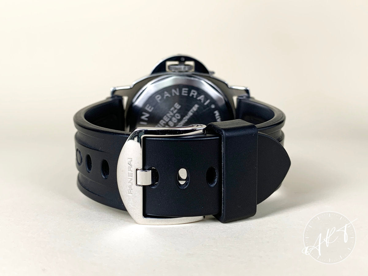 1998 Panerai PAM 23 Luminor GMT Black Dial SS Auto Diver Watch PAM00023 w/ B&P