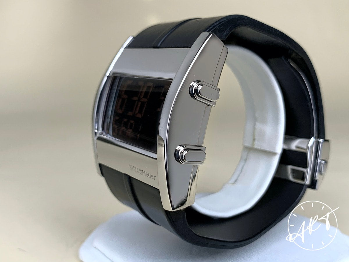 TAG Heuer Microtimer 1/1000th Second Black Dial SS Quartz Watch w/ B&P