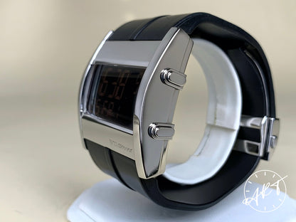 TAG Heuer Microtimer 1/1000th Second Black Dial SS Quartz Watch w/ B&P