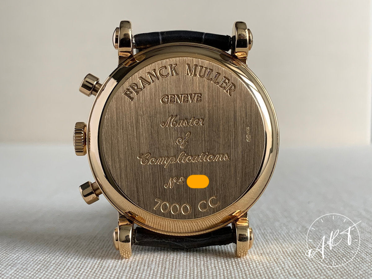 Franck Muller Ronde Chronograph Black Dial 18K Gold Automatic Watch 7000 CC