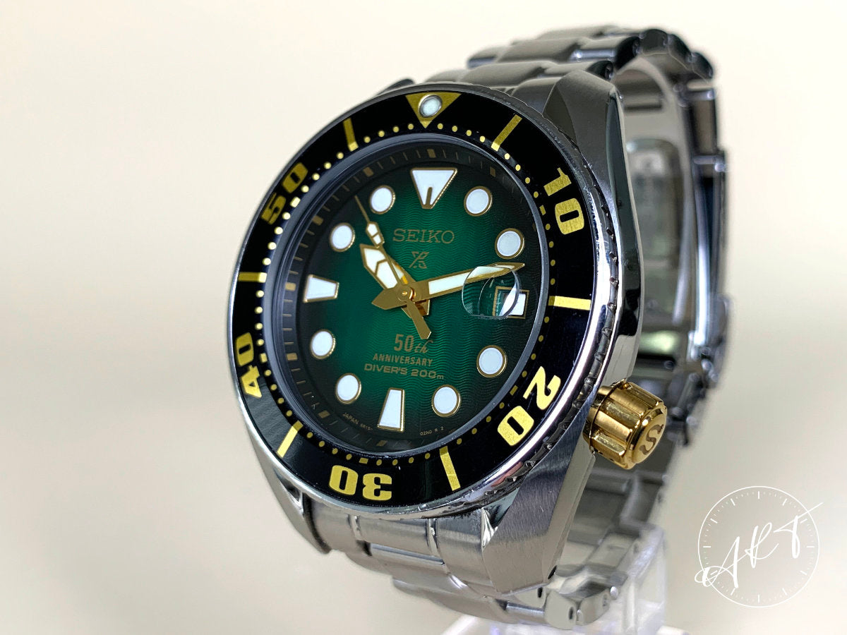 Seiko Prospex Green Sumo 50th Anniv Thailand Ltd Diver Watch SPB031J1 BP