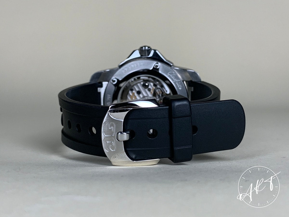 Glashütte Original Sport Evolution Panorama Date Black Dial SS Diver Watch BP