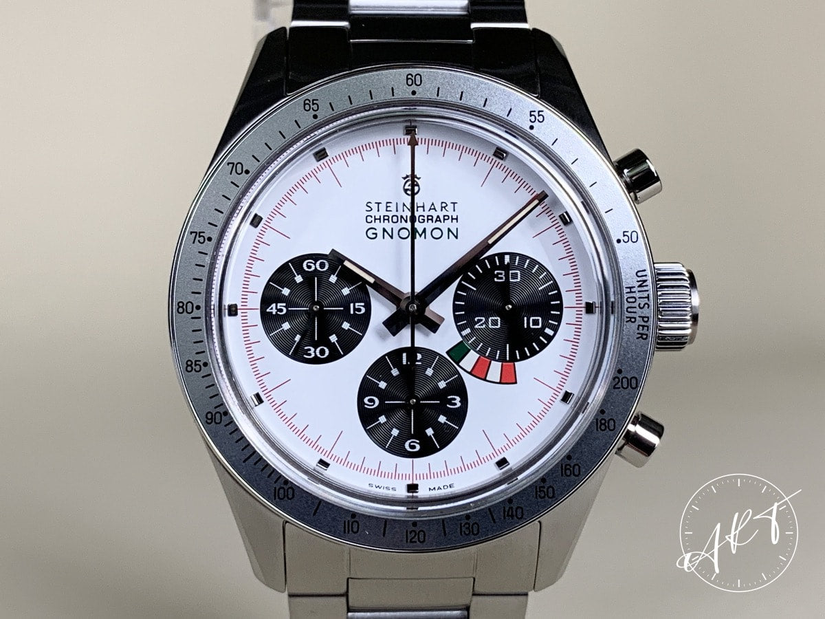 NEW Steinhart Yacht Timer Chrono Panda Dial SS Auto 100 Pcs Ltd Watch w/ B&P