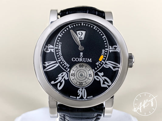 Corum Classical Black Dial Stainless Steel Auto 300 Pcs Ltd Ed Watch 154.201.20