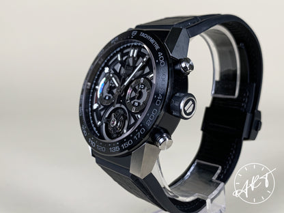 Tag Heuer Carrera Chrono Tourbillon Black Dial Titanium Watch CAR5A8Y BP