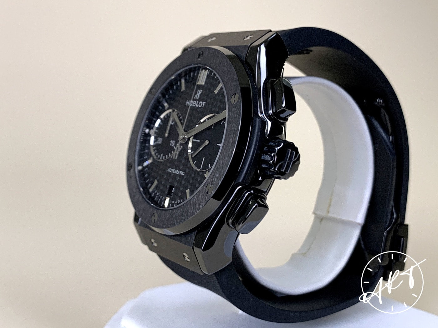 Hublot Classic Fusion Chrono Carbon Fiber Dial “Black Magic” Ceramic Watch BP