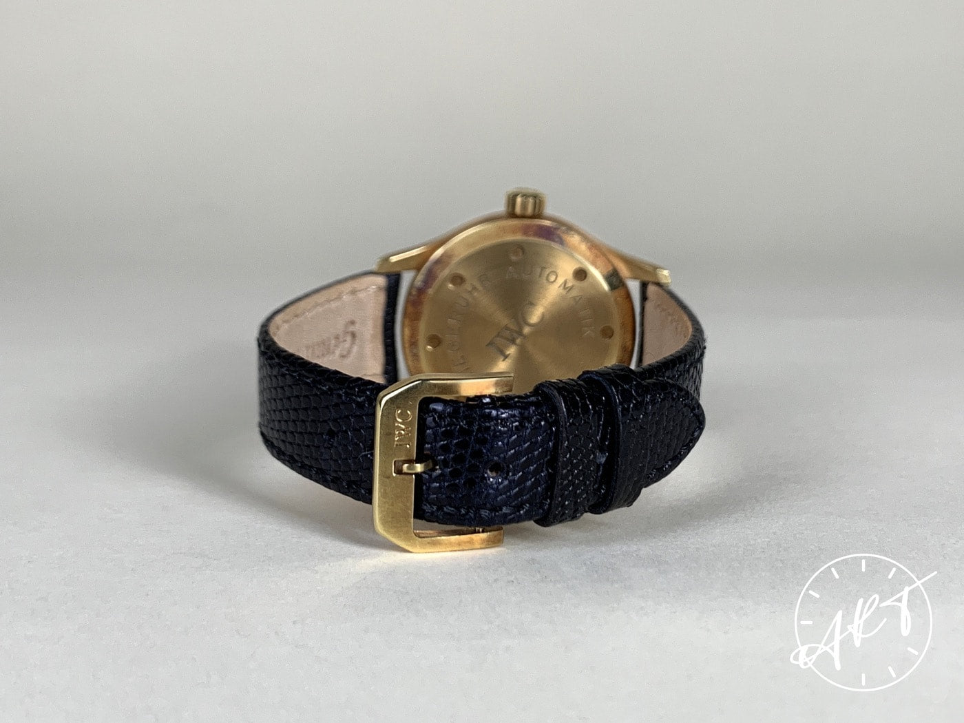 IWC Pilot Black Dial Gorgeous Patina Gold 18K Gold Auto Military Watch IW324103