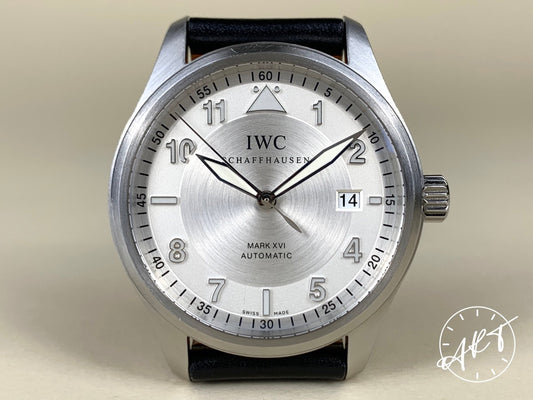 IWC Pilot's Mark XVI Silver Dial SS Auto Watch IW325502 w/ Paper & Accessory