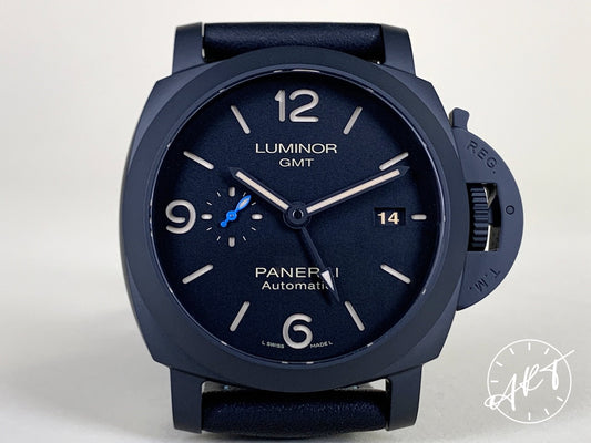 NEW Panerai PAM 1441 Luminor 1950 GMT Black Ceramic Auto Watch PAM01441 w/ B&P