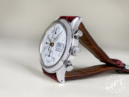 NOS Vintage Hamilton Chrono-Matic Day-Date White Dial SS Auto Watch 9941 w/ B&P