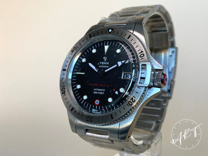 NEW Yema Superman French Air Force Black Dial SS Ltd Military Watch YAA39-AMS BP