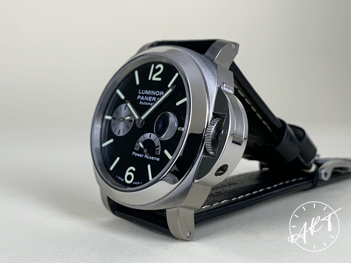 Panerai PAM 171 Luminor Power Reserve Black & Silver Dial Watch PAM00171 BP