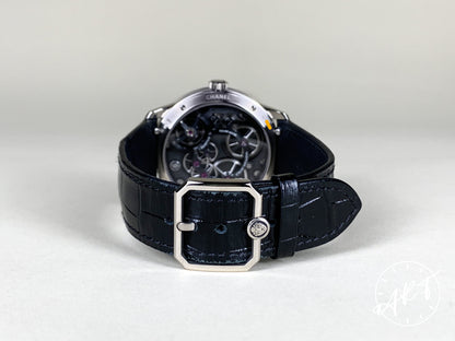 Chanel Monsieur de Chanel Jumping Hour Silver Dial 18K WG Manual Watch H4799 BP
