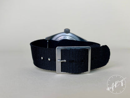 Vintage 1972 Benrus Black Dial Military Watch Vietnam War Era *MILITARY ISSUE*