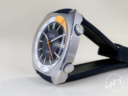 1970 Accutron Snorkel Orange & White Bezel Multicolor Dial Tuning Fork Watch