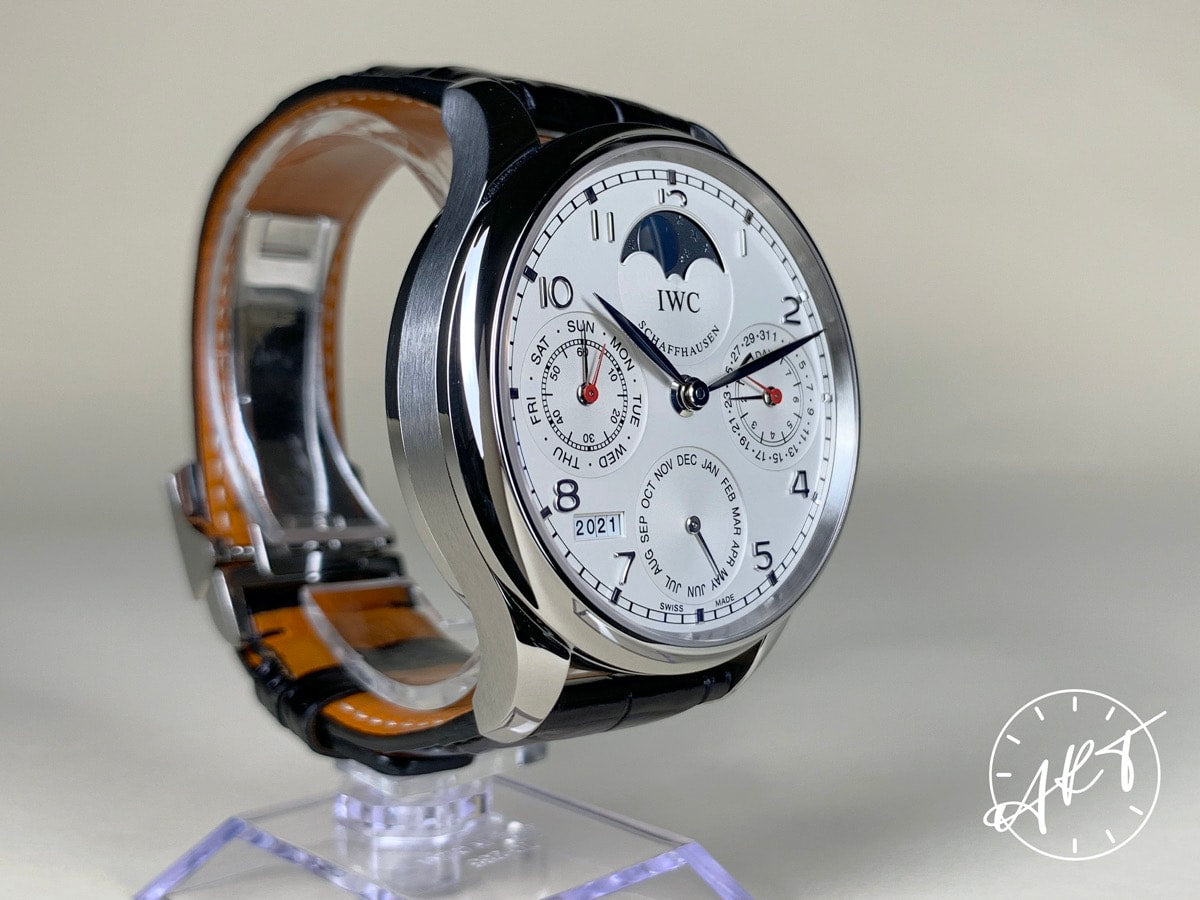 IWC Portuguese Perpetual Calendar Silver Dial SS Auto Ltd Watch IW502308 w/ B&P