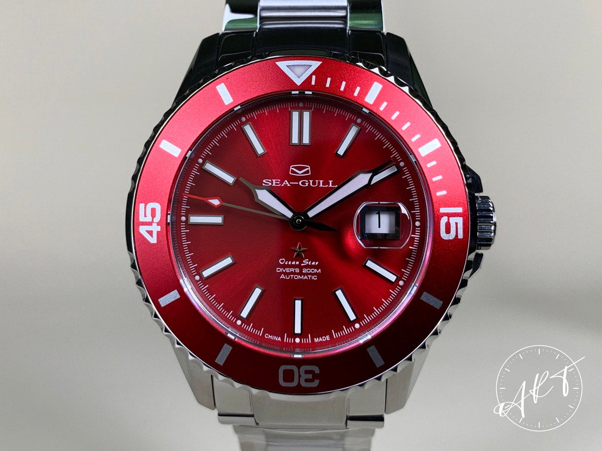 NEW Seagull Ocean Star Red Dial “China Red” SS SE Diver Watch 816.92.6113 BP